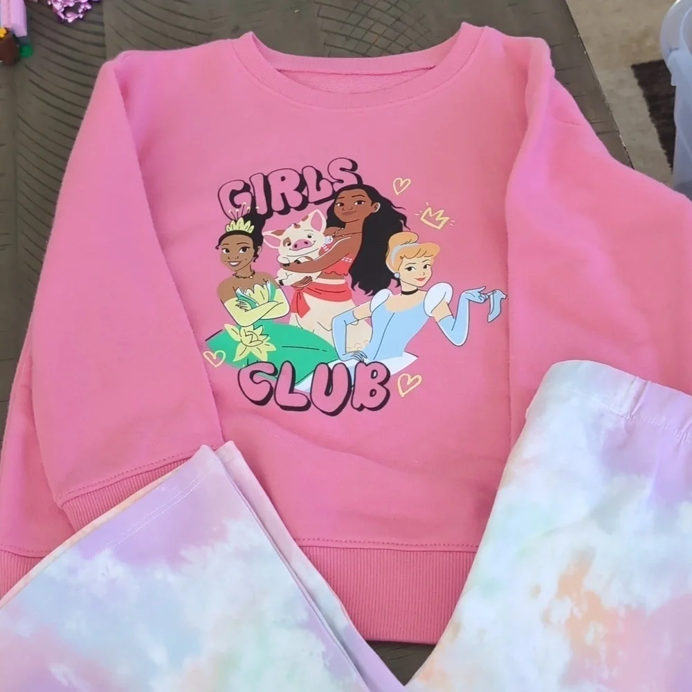 Disney Princess Graphic Sweatshirt & Flare Leggings
